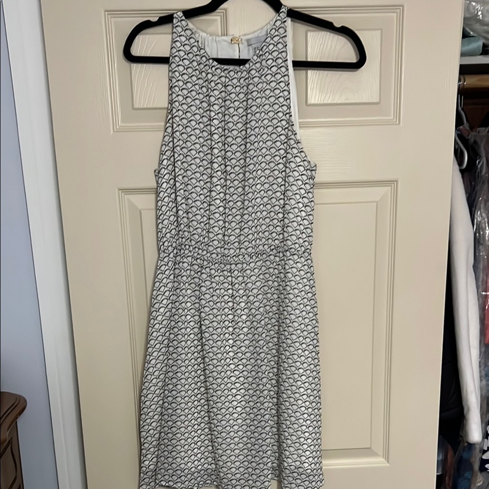 Elegant Black and White Patterned Dress